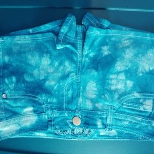 Truce blue tie dye shorts